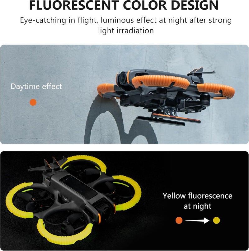 STARTRC حزمة ملحقات 3 في 1 لافاتا 2، واقي المروحة + الذيل + معدات الهبوط لطائرة DJI Avata 2 Fly More Combo لحماية الطائرة (لا تشمل الطائرة) ، برتقالي - Image 5